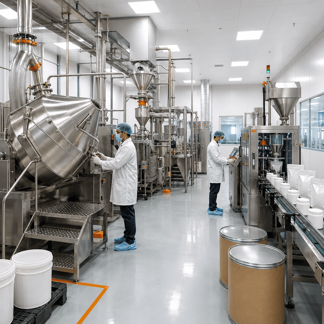 Formulation and packing floor at the manufacturing facility